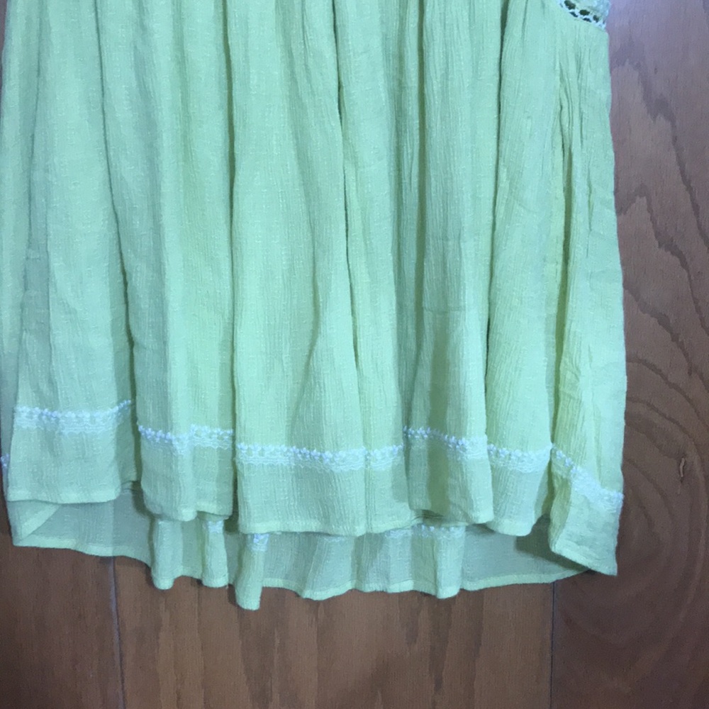 Free People lime green tunic size M - Picture 3 of 6